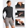imageG4Free Workout Jackets for Woman BareFeel Cropped Zip Up Athletic Running Jacket Slim Fit Yoga Tops with Thumb HolesBlack