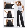 imageG4Free BareFeel High Stretch Wide Leg Pants for Women Soft Comfy Casual Yoga Pants with Pockets PetiteRegularTallBlack