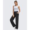 imageG4Free BareFeel High Stretch Wide Leg Pants for Women Soft Comfy Casual Yoga Pants with Pockets PetiteRegularTallBlack