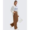 imageG4Free BareFeel High Stretch Wide Leg Pants for Women Soft Comfy Casual Yoga Pants with Pockets PetiteRegularTallDark Coffee