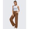 imageG4Free BareFeel High Stretch Wide Leg Pants for Women Soft Comfy Casual Yoga Pants with Pockets PetiteRegularTallDark Coffee