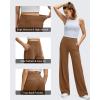 imageG4Free BareFeel High Stretch Wide Leg Pants for Women Soft Comfy Casual Yoga Pants with Pockets PetiteRegularTallDark Coffee