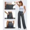 imageG4Free BareFeel High Stretch Wide Leg Pants for Women Soft Comfy Casual Yoga Pants with Pockets PetiteRegularTallDark Gray