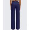 imageG4Free BareFeel High Stretch Wide Leg Pants for Women Soft Comfy Casual Yoga Pants with Pockets PetiteRegularTallRoyal Blue