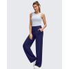 imageG4Free BareFeel High Stretch Wide Leg Pants for Women Soft Comfy Casual Yoga Pants with Pockets PetiteRegularTallRoyal Blue