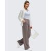 imageG4Free BareFeel High Stretch Wide Leg Pants for Women Soft Comfy Casual Yoga Pants with Pockets PetiteRegularTallTaupe