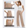 imageG4Free BareFeel High Stretch Wide Leg Pants for Women Soft Comfy Casual Yoga Pants with Pockets PetiteRegularTallToffee