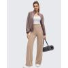 imageG4Free BareFeel High Stretch Wide Leg Pants for Women Soft Comfy Casual Yoga Pants with Pockets PetiteRegularTallToffee