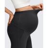 imageG4Free BareFeel Maternity Flare Leggings with Pockets Over The Belly Yoga Pregnancy Casual Dress Pants for WorkBlack