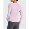 imageG4Free BareFeel Maternity Long Sleeve T Shirts Crewneck Ruches Pregnancy Workout Tops with Thumbholes Altheltic Yoga TeeBlush