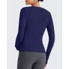 imageG4Free BareFeel Maternity Long Sleeve T Shirts Crewneck Ruches Pregnancy Workout Tops with Thumbholes Altheltic Yoga TeeRoyal Blue