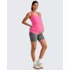 imageG4Free BareFeel Maternity Racerback Tank Tops with Built in Bra Ruched Sleeveless Square Neck Pregnancy Yoga Workout ShirtsRosy Pink