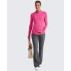 imageG4Free Lightweight Maternity Long Sleeve Workout Tops UPF 50 Rash Guard Half Zip Sun Shirts Ruches Pregnancy PulloverHot Pink