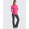 imageG4Free Lightweight Maternity Long Sleeve Workout Tops UPF 50 Rash Guard Half Zip Sun Shirts Ruches Pregnancy PulloverHot Pink