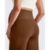imageG4Free Maternity Dress Yoga Pants with Pockets Over The Belly Stretchy Work Slack Pregnancy Wide Leg Lounge TrousersDark Coffee