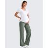 imageG4Free Maternity Dress Yoga Pants with Pockets Over The Belly Stretchy Work Slack Pregnancy Wide Leg Lounge TrousersGray Sage