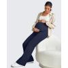 imageG4Free Maternity Dress Yoga Pants with Pockets Over The Belly Stretchy Work Slack Pregnancy Wide Leg Lounge TrousersRoyal Blue