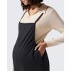 imageG4Free Maternity Jumpsuits Adjustable Strap Overalls Pregnancy Wide Leg Rompers with PocketsBlack