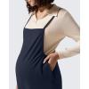 imageG4Free Maternity Jumpsuits Adjustable Strap Overalls Pregnancy Wide Leg Rompers with PocketsDark Navy