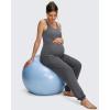 imageG4Free Maternity Pants Stretchy Workout Lounge Pants Over The Belly Pregnancy Joggers with PocketsDark Gray