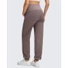 imageG4Free Maternity Pants Stretchy Workout Lounge Pants Over The Belly Pregnancy Joggers with PocketsTaupe