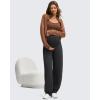 imageG4Free Smoofit Modal Soft Maternity Barre Leg Pants with Pockets Over The Belly Adjustable Waist SweatpantsBlack