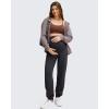 imageG4Free Smoofit Modal Soft Maternity Joggers with Pockets Over The Belly Pregnancy Casual SweatpantsBlack
