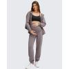 imageG4Free Smoofit Modal Soft Maternity Joggers with Pockets Over The Belly Pregnancy Casual SweatpantsTaupe