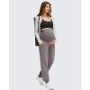 imageG4Free Smoofit Modal Soft Maternity Joggers with Pockets Over The Belly Pregnancy Casual SweatpantsTaupe