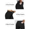 imageG4Free Fleece Lined Pants for Women Yoga Pants with Pockets Flare Leggings High Waisted Bootcut Dress Winter Work SlacksBlack