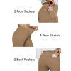 imageG4Free Fleece Lined Pants for Women Yoga Pants with Pockets Flare Leggings High Waisted Bootcut Dress Winter Work SlacksBrown