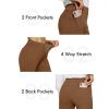 imageG4Free Fleece Lined Pants for Women Yoga Pants with Pockets Flare Leggings High Waisted Bootcut Dress Winter Work SlacksDark Coffee