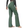 imageG4Free Fleece Lined Pants for Women Yoga Pants with Pockets Flare Leggings High Waisted Bootcut Dress Winter Work SlacksDark Forest Green