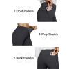 imageG4Free Fleece Lined Pants for Women Yoga Pants with Pockets Flare Leggings High Waisted Bootcut Dress Winter Work SlacksDarkgrey