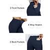 imageG4Free Fleece Lined Pants for Women Yoga Pants with Pockets Flare Leggings High Waisted Bootcut Dress Winter Work SlacksNavy