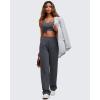 imageG4Free Smoofit Modal Soft Straight Leg Sweatpants for Women Elastic High Waist Casual Lounge Dress Pants with PocketsDark Gray