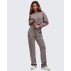 imageG4Free Smoofit Modal Soft Straight Leg Sweatpants for Women Elastic High Waist Casual Lounge Dress Pants with PocketsTaupe