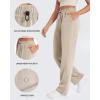 imageG4Free Smoofit Modal Soft Wide Leg Sweatpants Yoga Pants with Pockets Drawcord Casual Lounge Pants PetiteRegularTallLight Khaki