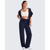 imageG4Free Smoofit Modal Soft Wide Leg Sweatpants for Women High Waist Drawstring Casual Lounge Pants with PocketsDark Navy