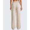 imageG4Free Smoofit Modal Soft Wide Leg Sweatpants for Women High Waist Drawstring Casual Lounge Pants with PocketsLight Khaki