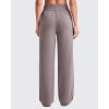 imageG4Free Smoofit Modal Soft Wide Leg Sweatpants for Women High Waist Drawstring Casual Lounge Pants with PocketsTaupe