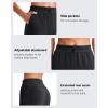 imageG4Free Smoofit Modal Soft Women Wide Leg Capri Sweatpants Adjustable Shockcord High Waist Casual Cropped Pants with PocketsBlack