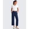 imageG4Free Smoofit Modal Soft Women Wide Leg Capri Sweatpants Adjustable Shockcord High Waist Casual Cropped Pants with PocketsDeep Navy