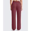 imageG4Free Smoofit Modal Soft Women Wide Leg Sweatpants Drawstring Casual Lounge Dress Pants with Pockets PetiteRegularTallDark Burgundy