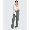 imageG4Free Smoofit Modal Soft Women Wide Leg Sweatpants with Pockets Yoga Pants Casual Lounge Trousers 25quot27quot29quot31quot33quotGrey Sage