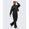 imageG4Free Smoofit Modal Soft Womens HalfZip Pullover Mock Neck Long Sleeve Sweatshirts with Side SlitsBlack