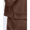 imageG4Free Smoofit Modal Soft Womens HalfZip Pullover Mock Neck Long Sleeve Sweatshirts with Side SlitsCoffee Brown