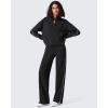 imageG4Free Smoofit Modal Soft Womens HalfZip Sweatshirts Pullover Mock Neck Casual Tops with PocketsBlack