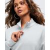 imageG4Free Smoofit Modal Soft Womens HalfZip Sweatshirts Pullover Mock Neck Casual Tops with PocketsLight Gray