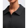 imageG4Free Smoofit Modal Soft Womens Polo Sweatshirts Pullover Long Sleeve Button Up Casual TopsBlack